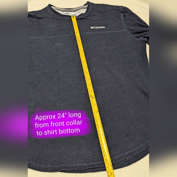 Columbia men's pullover, EUC, size med, navy colour - Picture 9 of 11